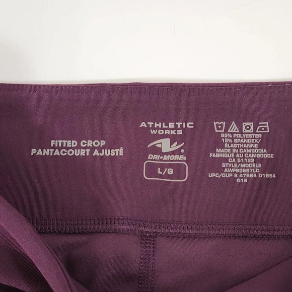 Athletic Works Fitted Crop Leggings Large - Picture 3 of 8